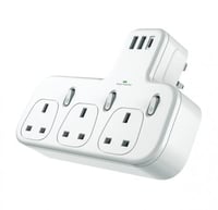 فيش كهرباء جداري مشترك متعدد المنافذ من باستك