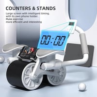 عجلة تمارين البطن مع ارتداد تلقائي ودعم للكوع