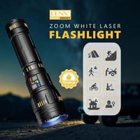 كشاف LED قوي للرحلات اضاءة ساطعة وشاحن متنقل في جه...