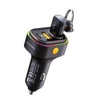 شاحن سيارة ذكي 3 في 1 منفذ PD+USB مع سماعة ايربودز...