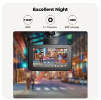 داش كام ارفا بدقة 4K قناتين أمامي وخلفي D24 - أسود