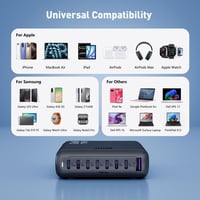 منصة شحن من جودا بقوة 170 واط بـ7 منافذ تايب سي و...