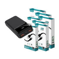 بطارية شحن 10 الاف بمنفذين مع 7 كيابل شحن حسب اختي...