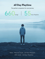 سماعة رأس بلوتوث لاسلكي 55 ساعة عمل من راف بور