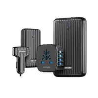 بكج السفر 4 في 1: بطاريتين شحن + فيش دولي وشاحن سي...