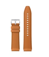 سوار جلدي فاخر متوافق مع Xiaomi Watch S1 - بني
