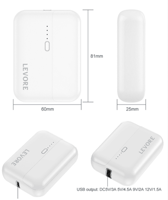 افضل شاحن متنقل صغير من ليفوري10000mAh سريع PD وUS...