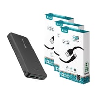 بطارية شحن 10 الاف من راف بور 15 واط مع 3 كيابل شح...