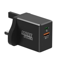 فيش جداري منفذ USB+PD بقوة 20 واط من مور باور