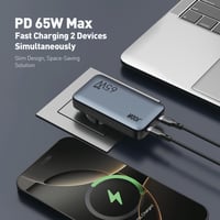 فيش جداري JODA VoltPad بقوة 65 واط بمنفذين تايب سي