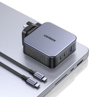 شاحن جداري يوجرين بمنفذين PD وبمنفذ USB بتقنية GaN...