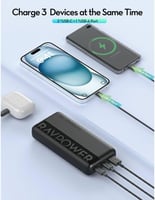 باور بانك 20000 مللي أمبير 3 منافذ RAVPower RP-PB1...