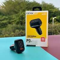 شاحن سيارة مدخلين PD بقوة W40 و مدخل USB موديل DX1...