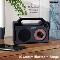 جيباس راديو زمان GR13013 قابل لاعادة الشحن بمنفذ U...