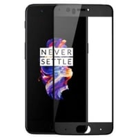 واقي شاشة زجاجي بإطار اسود لجوال ون بلس 5 ، OnePlu...