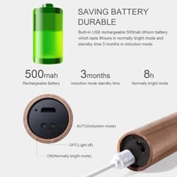 مصباح ليلي LED لاسلكي صغير محمول بمستشعر حركة، بطا...