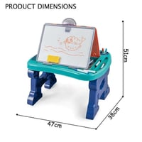 طاولة الدراسة ولوح بوجهين للرسم وتعليم للاطفال