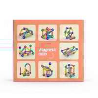 مجموعة بناء المغناطيسية التعليمية - طقم بناء هندسي...