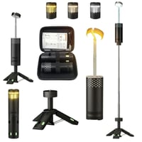 مصباح تخييم قابل لاعادة الشحن مع بطارية لشحن الجوا...