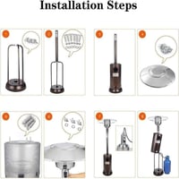 دفاية غاز للجلسات الخارجية بطول 2.21 متر للحدائق و...