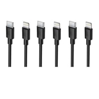 بكج ثلاث حبات كيبل من راف باور Type-C إلى Lightnin...