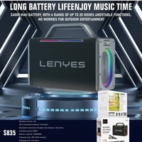 مكبر صوت بلوتوث لاسلكي Lenyes S835، قوة 200 وات، م...