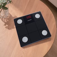 ميزان موج ماكس الذكي عبر الجوال لقياس الوزن والدهو...