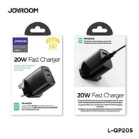 جيروم شاحن جداري 20w بمنفذين (PD + QC3.0) بخاصية ا...