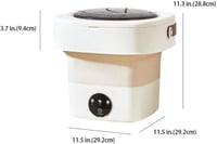 غسالة سفر صغيرة متنقلة قابلة للطي - 11 لتر ماركة D...