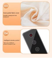 مجفف ملابس كهربائي بحجم صغير بريموت تحكم بقوة 600...