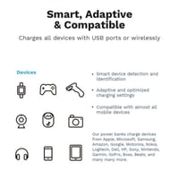 شاحن متنقل من ليفوري لاسلكي لساعات والهواتف وسلكي...