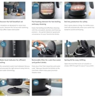 فيليبس غلاية كهربائية 1.7 لتر من سلسلة 1000