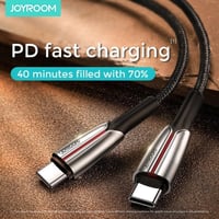 جيروم كيبل شحن سريع تايب سي 60w Type-C نايلون غير...