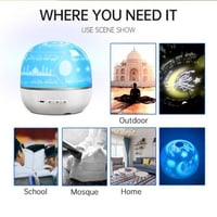 سماعة القرآن الكريم مع إضاءة دوارة ومتحركة يدعم ال...