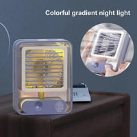 مروحة صغيرة مع رذاذ وإضاءة LED من KRAWN تعمل باللم...