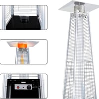 دفاية غاز استيل الفيصلية بشكل هرمي بطول 1.8 متر بق...