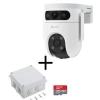 كاميرا مراقبة خارجية h9c بعدسة مزدوجة متحركة واي ف...