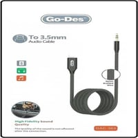 وصلة الصوت من لايتنينج الى 3.5mm من Go-Des بطول مت...