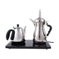 طقم دلة شاي وقهوة كهربائية 1500 واط - دلة الخليج G...