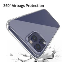 غطاء حماية شفاف مدعم الزوايا لهاتف ايفون 12 - iPho...