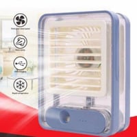 مروحة صغيرة مع رذاذ وإضاءة LED من KRAWN تعمل باللم...