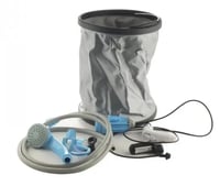 دش وشطاف المسافر القابل للشحن مع سطل 15 لتر وبطاري...