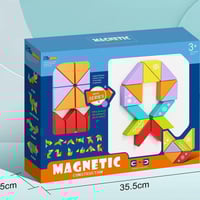 لعبة 26 قطعة مكعبات البناء المغناطيسية الملونة منا...