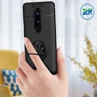 غطاء كفر كربون مع حامل مغناطيسي 360 لحماية جهاز ون...