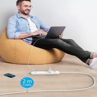 توصيلة أنكر 3 منافذ طاقة ومنفذين USB ومنفذ PD بقوة...