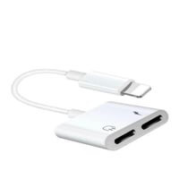 وصلة الايفون 2 في 1 من x-kod | مدخل سماعة والشاحن...