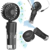 مروحة صغيرة مع رذاذ 4 سرعات محمولة شحن تايب سي رذا...