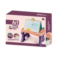 طاولة الدراسة ولوح بوجهين للرسم وتعليم للاطفال