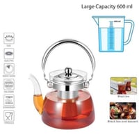 أبريق شاي زجاجي مقاوم للحرارة - 600 مل - 56101