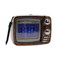 راديو زمان كلاسيكي بحجم صغير مع مكبر صوت يدعم البل...